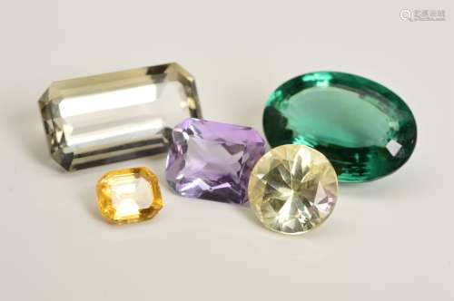 A COLLECTION OF TWENTY VARIOUS SEMI-PRECIOUS GEMSTONES OF NUMEROUS SHAPES AND SIZES, to include