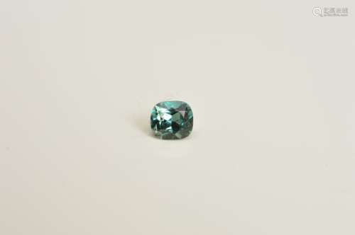 A COLOUR CHANGE ALEXANDRITE, cushion cut measuring approximately 4mm x 3mm, weighing 0.16ct,