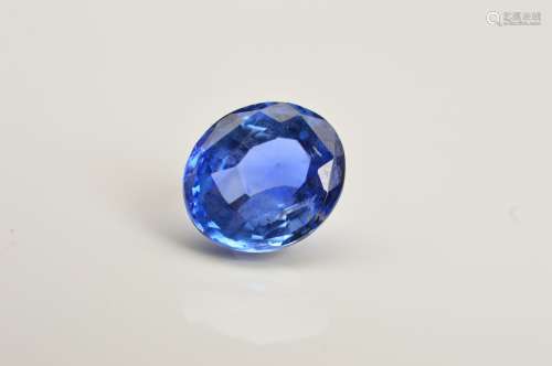A SAPPHIRE, mix cushion cut, measuring approximately 9mm x 7.7mm, weighing 2.49ct