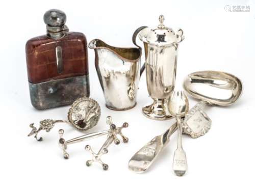 A collection of 19th and 20th century silver and silver plated items, including a large late