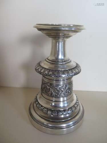 A continental silver stand with double headed eagle mark, J C K marked 520 G, with weighted base,
