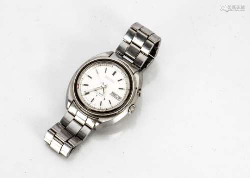 A c1980s Seiko Bell-Matic stainless steel gentleman's wristwatch, 36mm case, ref. 4006-7080 T,