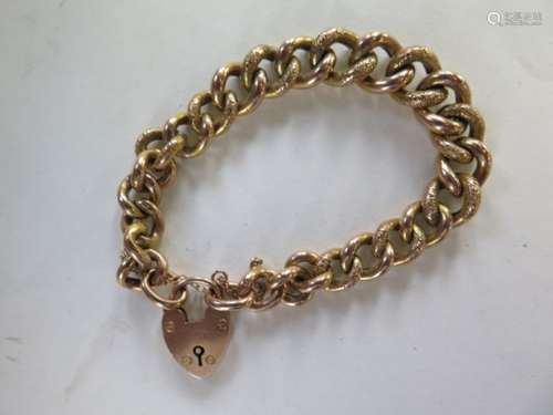 A 9ct hollow link bracelet, approx 18.9 grams