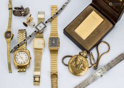 A collection of watches and other items, including an Avia Electronic and others, a Calibri
