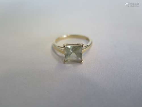 A Gemporia 14ct yellow gold ring, csarite, approx 2.03ct, ring size N/O approx 2.6 grams, unworn,