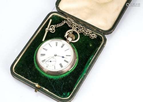 An early 20th century silver open faced repeater pocket watch, 54mm case, appears to run, with
