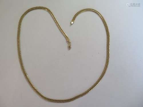 A 9ct gold close link curb neck chain, approx 22.1 grams, length 61cm - in good clean condition,