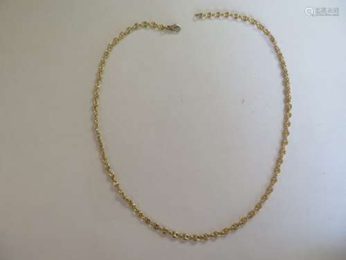 A 9ct gold anchor link chain, weight approx 23.8 grams, length 56cm - in clean condition, clasp good