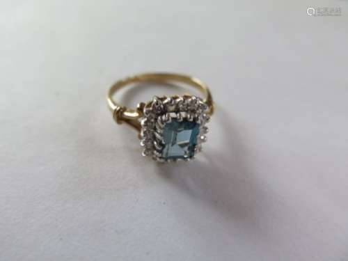 A 9ct gold diamond encrusted ring, size P, approx 2.8 grams, generally good condition