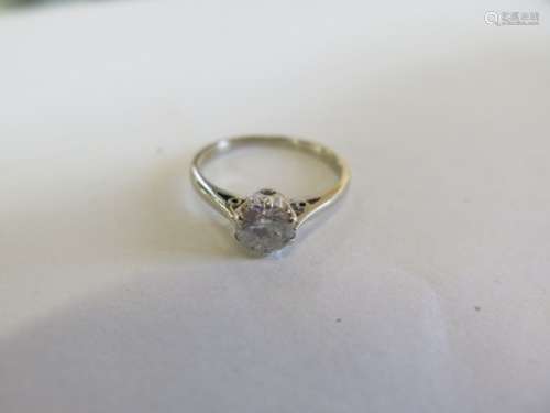 A solitaire diamond ring, the solitaire ring diamond approx 1.5 grams, approx 0.55ct one claw