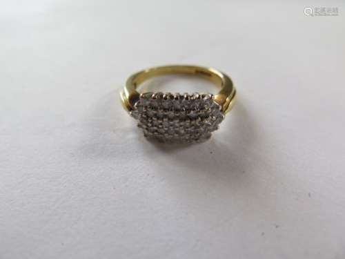 An 18ct yellow gold diamond ring, size K/L, approx 4.3 grams