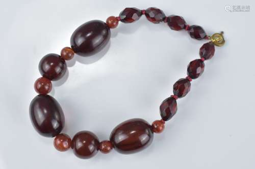 Cherry Amber Style Bead Bracelet