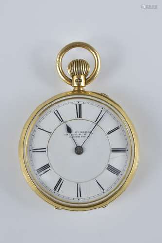 An 18ct gold T R Russell pocket watch