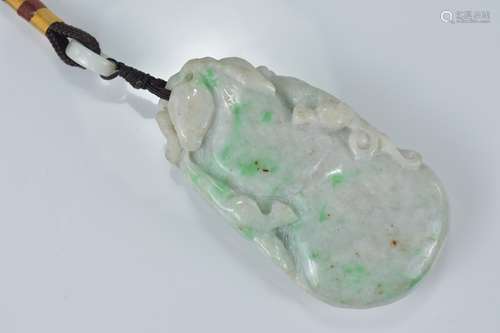 A Chinese jadeite pendant