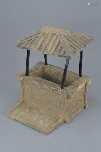 A Chinese Han dynasty moulded pottery well