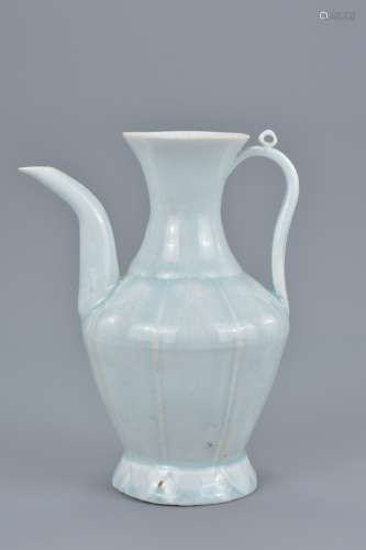 A Chinese Yingqing porcelain ewer
