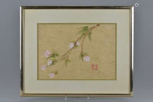 Chinese Watercolour titled ' Spring Blossom ' signed