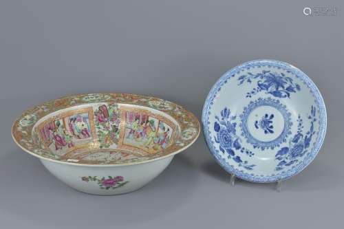 19th century Cantonese Famille Rose Bowl