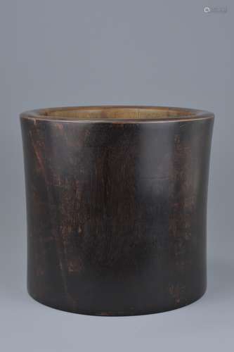 Very Large Chinese hardwood Brush Pot