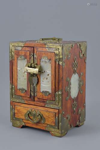 Chinese Rosewood Jewellery Cabinet