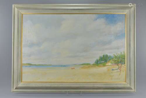 Oil Painting on Canvas of Estuary Scene