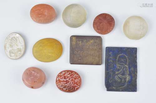 Ten Carnelian and other Agate and Stone seals