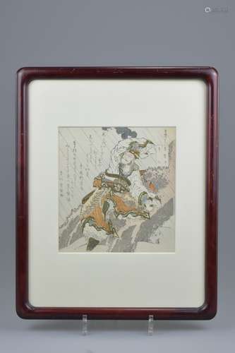 Japanese Hand-coloured Woodcut / Etching