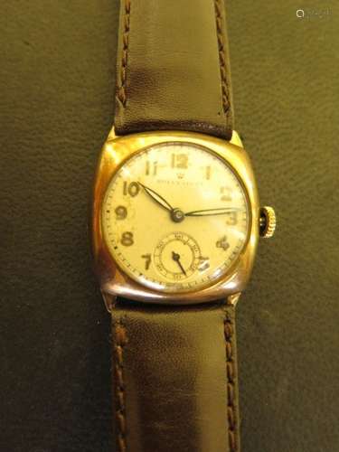 A gents vintage Rolex Sport gold cased wristwatch, case stamped .375 for 9ct, standard Rolex