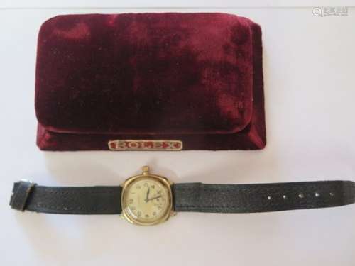 A very rare 9ct gold gents Rolex Oyster watch, with Naval significance, inscribed 'presented to