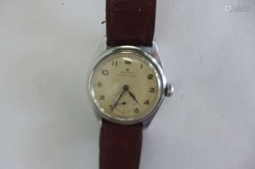 A vintage Rolex Oyster Royal stainless steel gents manual wind wristwatch, with secondary dial,