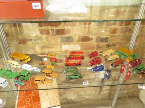 A nice collection of Dinky, Minic, Brimtoy etc - 33 items in total, play worn condition, missing