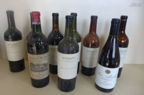 Seven bottles of Chateau la Louviere 1918 with Sotherby's labels, all levels low, corks exposed, a