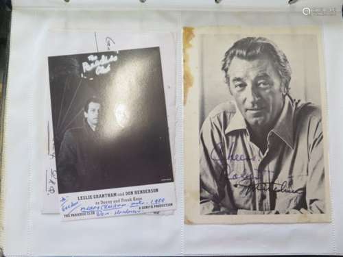 A very good collection of film and TV star autographed black and white and colour cards and