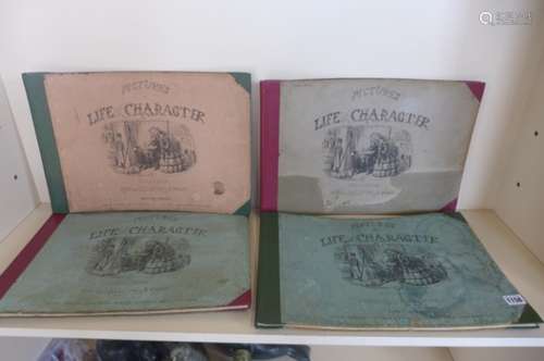 Four volumes of pictures of life characters by John Leech, from the collection of Mr Punch