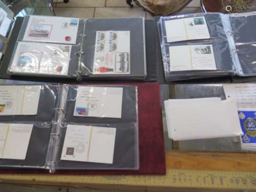 Two albums of PHQ cards, and an album of RAF and British Legion first day covers, and six sets of