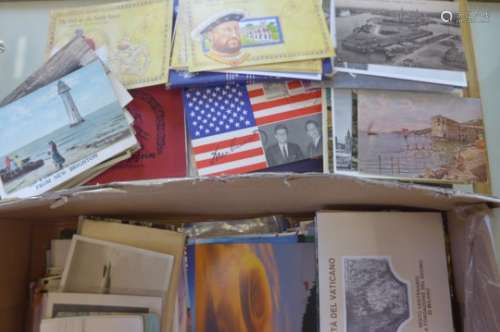 A large collection of postcards from various eras including mint, used and pre-cancelled items