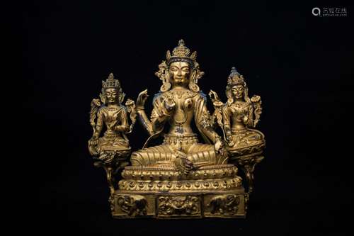 A Chinese Gilt Bronze Buddha