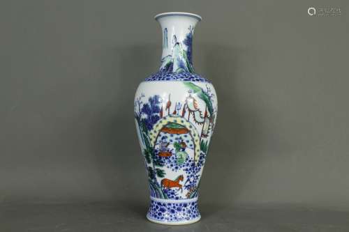 A Chinese Dou-Cai Glazed Porcelain Vase