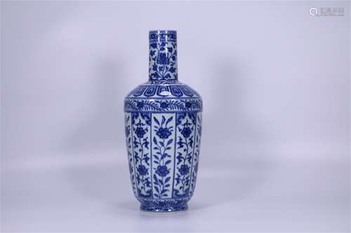 A Chinese Blue and White Porcelain Vase