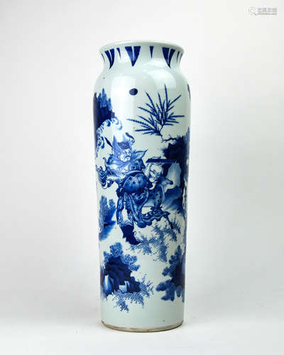 A Chinese Blue and White Porcelain Vase