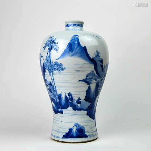 A Chinese Blue and White Porcelain Vase