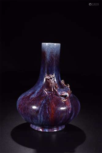 A Chinese Flambe Glazed Porcelain Vase