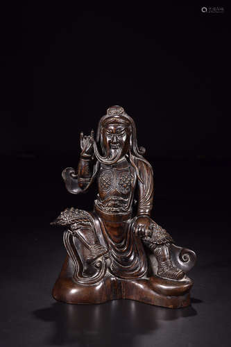 CHENXIANG WOOD FIGURE OF GUANGONG