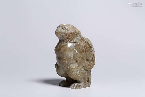 HETIAN JADE EAGLE PENDANT