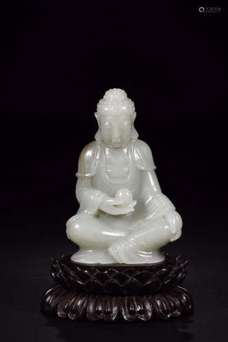 HETIAN JADE SAKYAMUNI BUDDHA