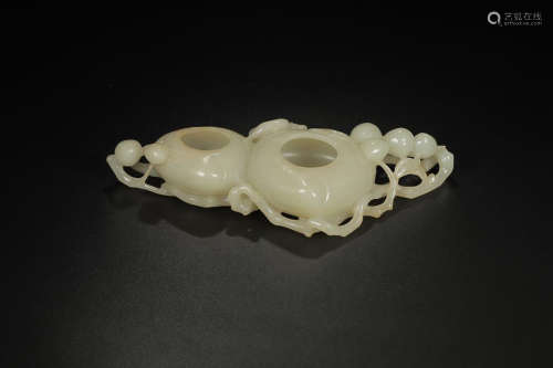 HETIAN JADE 'PEACH' BRUSH WASHER