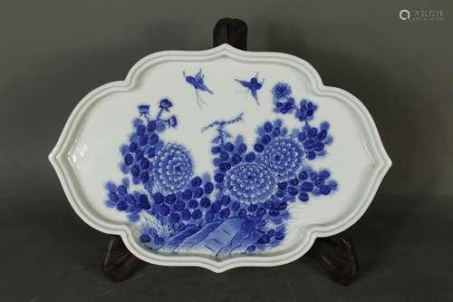 A Chinese Blue and White Porcelain Plate