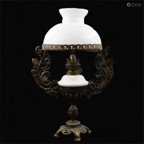 A European Bronze Table Lamp