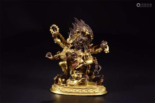 A Chinese Gilt Bronze Buddha