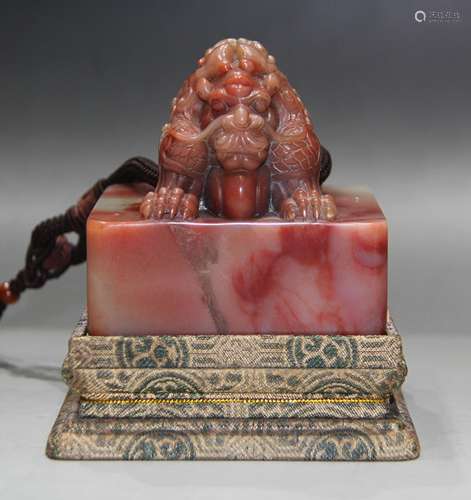 A Chinese Carved Shoushan Seal